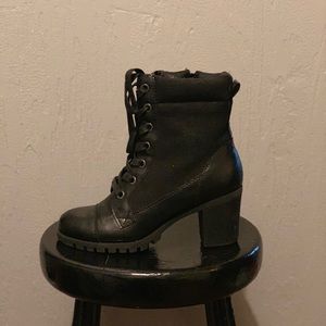 Heeled combat boots